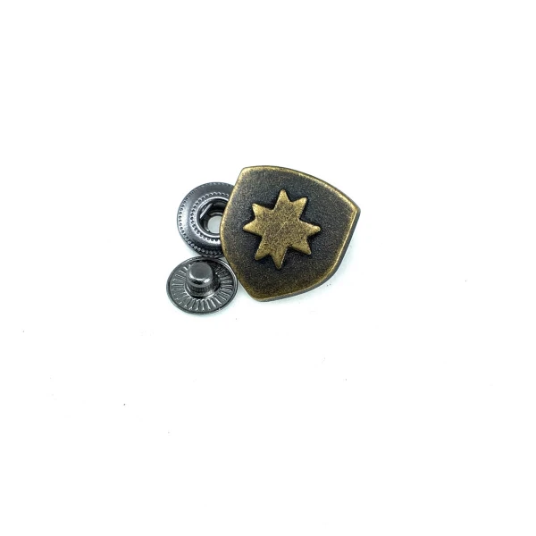 Shield Shape Snap Fasteners Button 20 x 18 mm E 1256 Shield Shape Snap Fasteners Button 20 x 18 mm E 1256