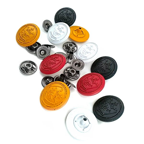 Enamel Snap Fasteners Cup 19 mm 30 L Crown Logo E 1448 Enamel Snap Fasteners Cup 19 mm 30 L Crown Logo E 1448