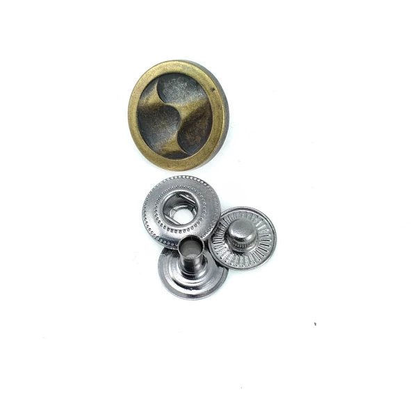 Stylish Patterned Snap fateners Button 17 mm - 27 L E 1457