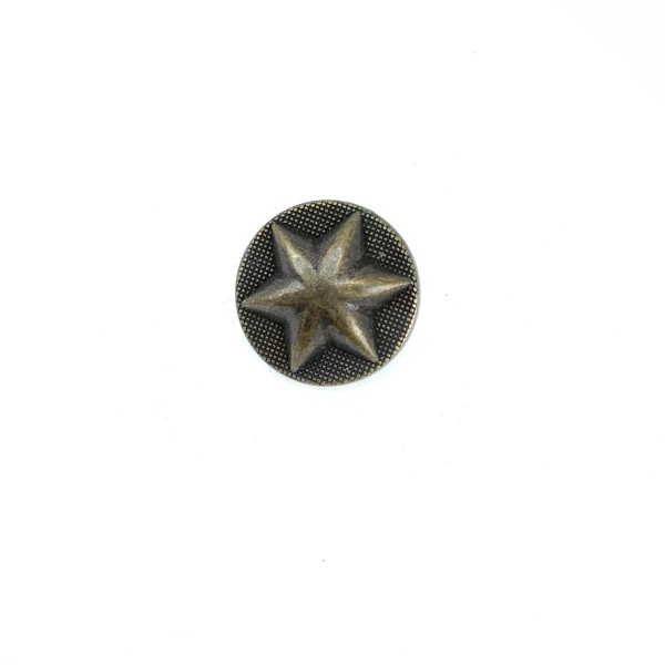 Metal Yıldız Tasarımlı Çıt çıt Düğme 17 mm - 27 boy E 1482