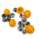 Metal Yıldız Tasarımlı Çıt çıt Düğme Mat Boya 17 mm - 27 boy E 1482 MN