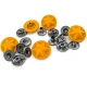 Metal Yıldız Tasarımlı Çıt çıt Düğme Mat Boya 17 mm - 27 boy E 1482 MN