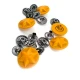 Metal Yıldız Tasarımlı Çıt çıt Düğme Mat Boya 17 mm - 27 boy E 1482 MN