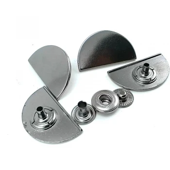 Semicircle Shaped Outerwear Snap Fasteners 30 x 17 mm E 1579