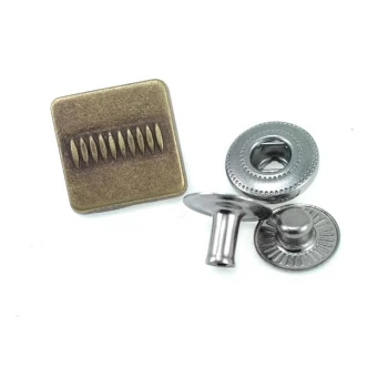 Snap Fasteners Square Shape Patterned 15 x 15 mm E 170