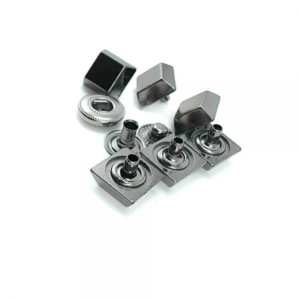 11 x 11 mm square shape metal snap button