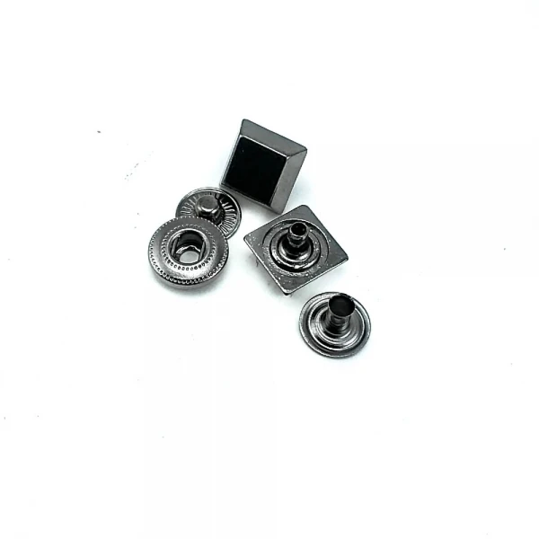 11 x 11 mm square shape metal snap button