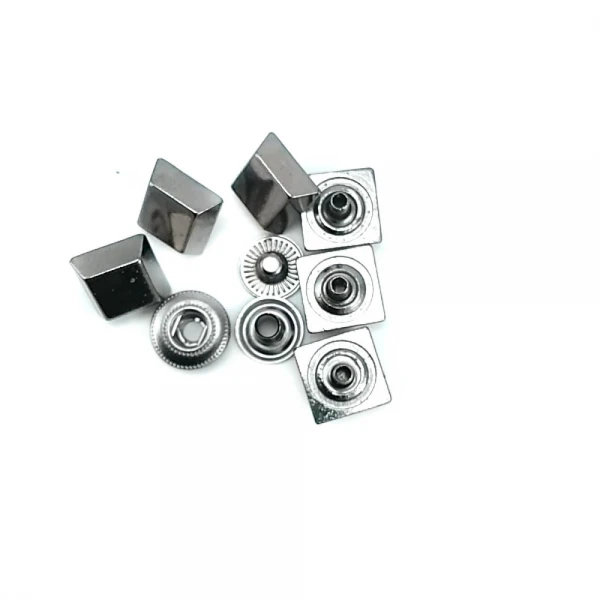 11 x 11 mm square shape metal snap button