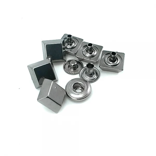 11 x 11 mm square shape metal snap button