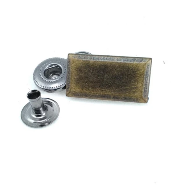 Coat Snap Fasteners Button Rectangle Design 23 x 12 mm E 174