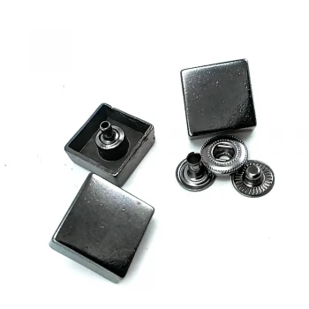 Square Shape Snap Fasteners Button 18 x 18 mm E 1748