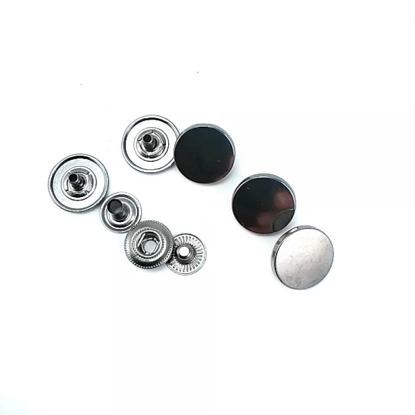 Flat Coin Shape Snap Fasteners Button 15 mm - 24 L E 1784