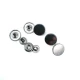 Flat Coin Shape Snap Fasteners Button 15 mm - 24 L E 1784