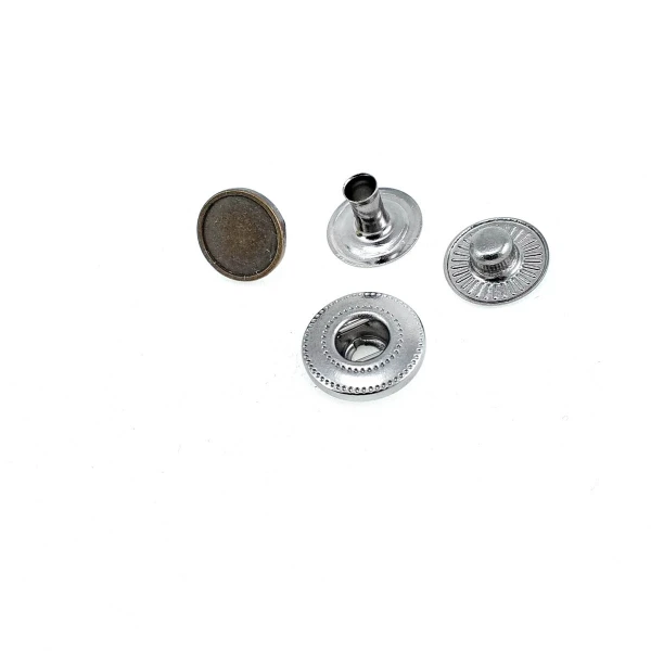 Flat Coin Shape Enameled Snap Fasteners Button 10 mm - 15 L E 1876 Flat Coin Shape Enameled Snap Fasteners Button 10 mm - 15 L E 1876