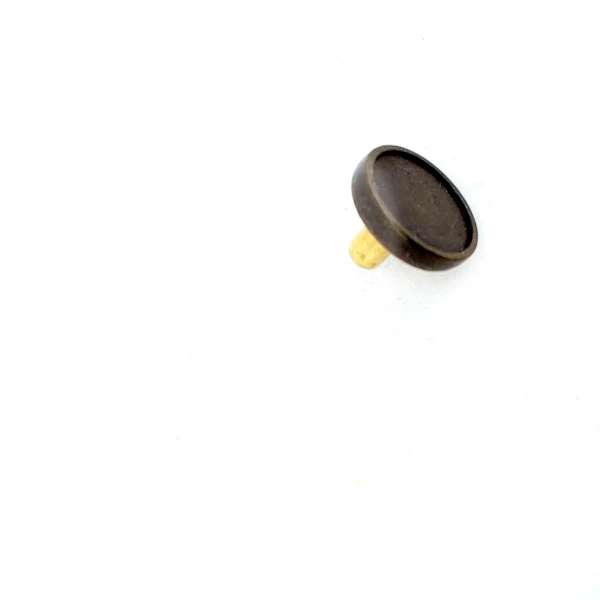 Flat Coin Shape Enameled Snap Fasteners Button 10 mm - 15 L E 1876