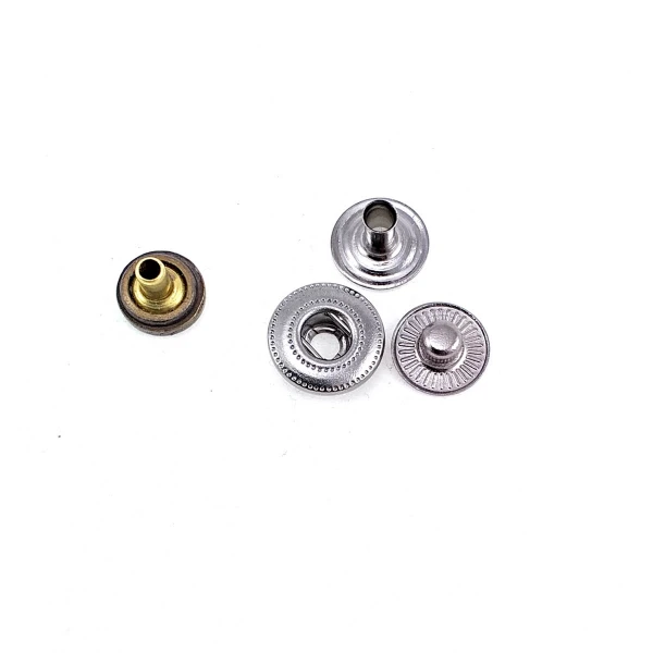 Düz Mineli Çıtçıt Düğme 9 mm - 14 boy E 1877