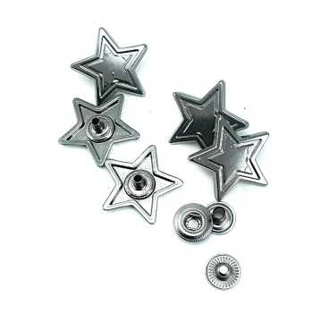 Star Shaped Snap Fasteners Button 24 mm - 38 L E 1903