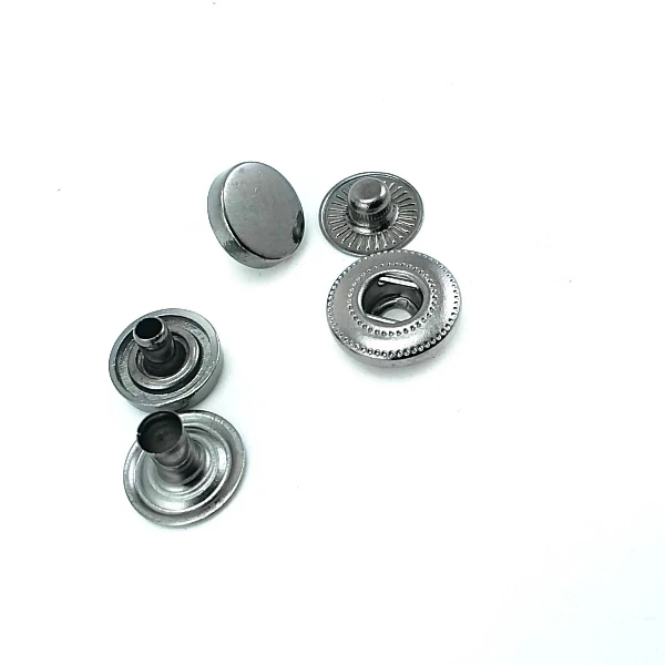 Flat Shape Zamak Snap Fasteners Button 10 mm - 16 L E 1990