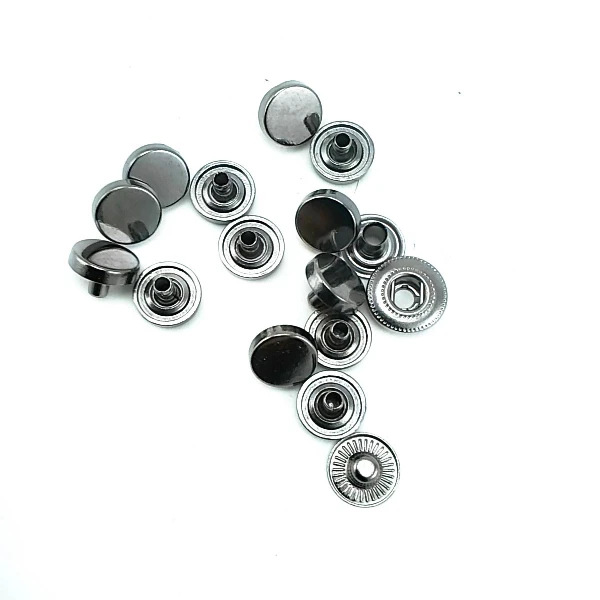 Flat Shape Zamak Snap Fasteners Button 10 mm - 16 L E 1990