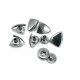 Snap Fastener Button Shield Design 15 x 13 mm E 2064 Snap Fastener Button Shield Design 15 x 13 mm E 2064