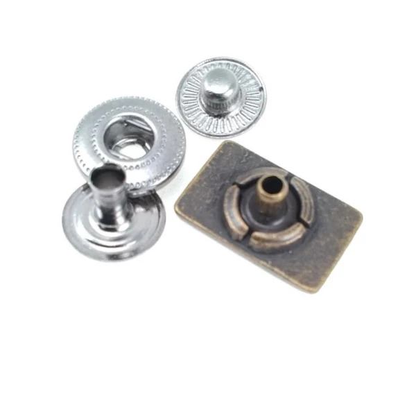 Zamak Snap Fasteners Button Rectangular Shape 17 x 8 mm E 220