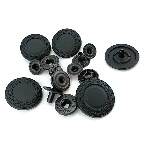 Mineli Çıtçıt Metal Düğme 22 mm - 36 boy Ceket ve Mont Düğmesi E 421