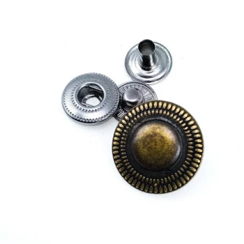 Sunflower Pattern Zamak Snap Button 18 mm - 28 L E 607
