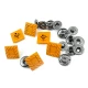 Enameled and Dyed Square Snap Button 14 x 14 mm Metal E 618 MN