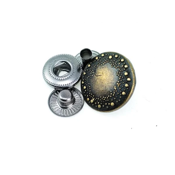 Snap Fasteners Decorative Patterned Metal Snap Button 16 mm - 26 L E 794 Snap Fasteners Decorative Patterned Metal Snap Button 16 mm - 26 L E 794