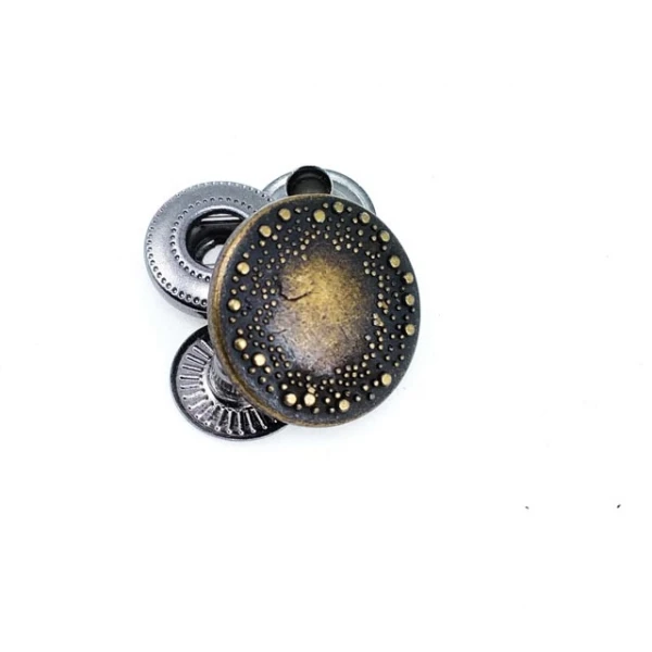 Snap Fasteners Decorative Patterned Metal  Snap Button 16 mm - 26 L E 794