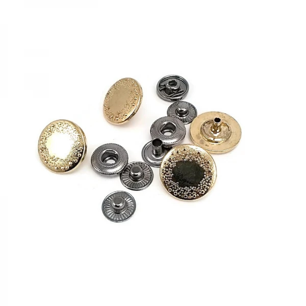 Snap Fasteners Decorative Patterned Metal Snap Button 16 mm - 26 L E 794 Snap Fasteners Decorative Patterned Metal Snap Button 16 mm - 26 L E 794
