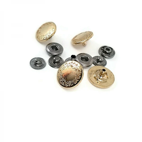 Snap Fasteners Decorative Patterned Metal Snap Button 16 mm - 26 L E 794 Snap Fasteners Decorative Patterned Metal Snap Button 16 mm - 26 L E 794