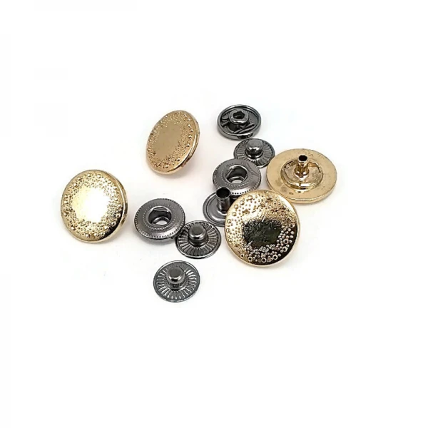 Snap Fasteners Decorative Patterned Metal Snap Button 16 mm - 26 L E 794 Snap Fasteners Decorative Patterned Metal Snap Button 16 mm - 26 L E 794