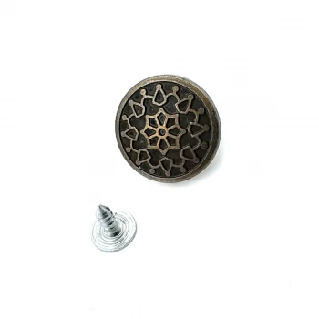 Patterned Jeans Button 20 mm 32 L E 1011