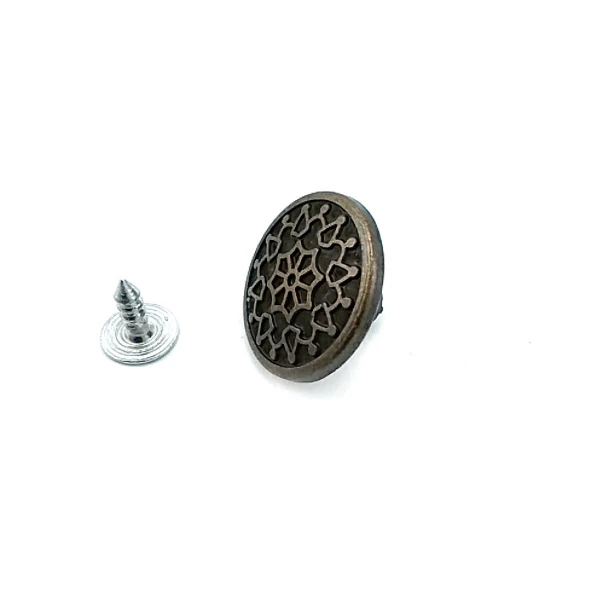 Patterned Jeans Button 20 mm 32 L E 1011