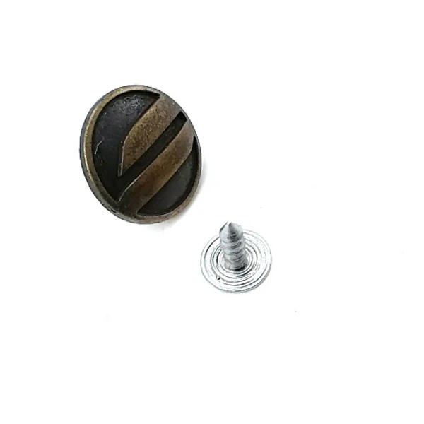 Aesthetic Patterned Jeans Button 16 mm 26 L  E 1019