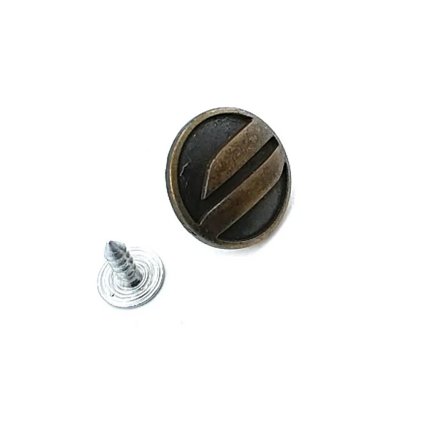 Aesthetic Patterned Jeans Button 16 mm 26 L  E 1019