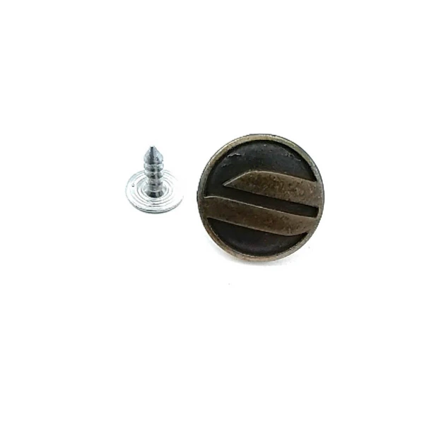 Aesthetic Patterned Jeans Button 16 mm 26 L  E 1019