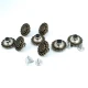 Denim Button Enamel Decorative Flower Pattern 20 mm 32 L E 1032