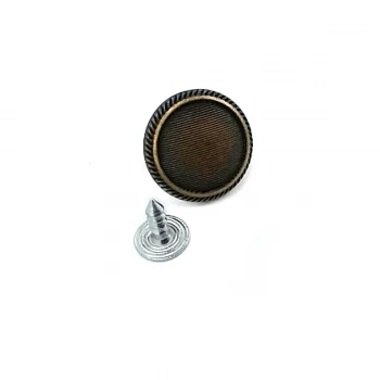 Striped Patterned Jeans Button 17 mm 27 L E 1045