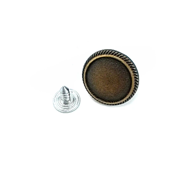 Striped Patterned Jeans Button 17 mm 27 L E 1045 Striped Patterned Jeans Button 17 mm 27 L E 1045
