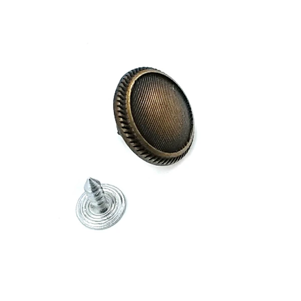 Striped Patterned Jeans Button 17 mm 27 L E 1045
