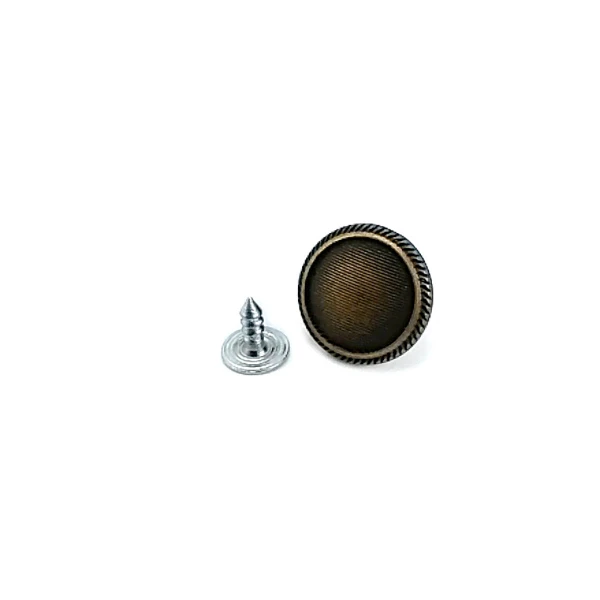 Striped Patterned Jeans Button 17 mm 27 L E 1045