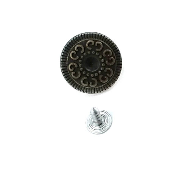 Desenli Kot Düğmesi 20 mm 32 Boy E 1068 Desenli Kot Düğmesi 20 mm 32 Boy E 1068