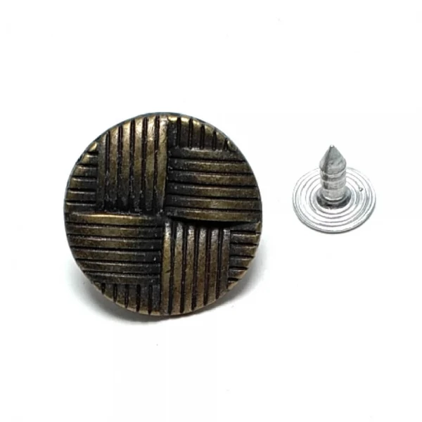 Jean Button Rivet Nails - Straw Pattern 19 mm 30 L E 1118 Jean Button Rivet Nails - Straw Pattern 19 mm 30 L E 1118