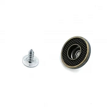 Dot Patterned Hole Denim Button 17 mm 27 L E 1371