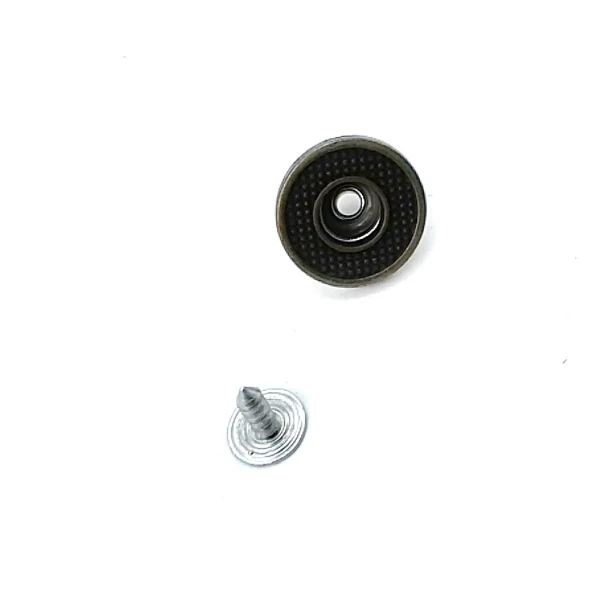 Dot Patterned Hole Denim Button 17 mm 27 L E 1371