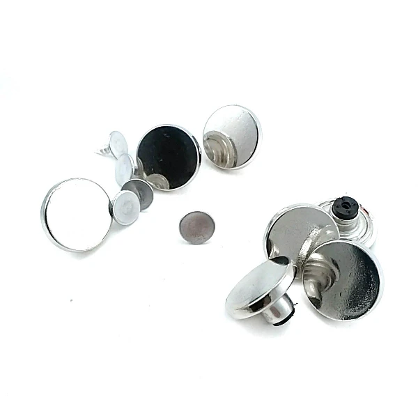 Düz Para Tipi Çakma Düğme 18 mm 28 Boy E 1374