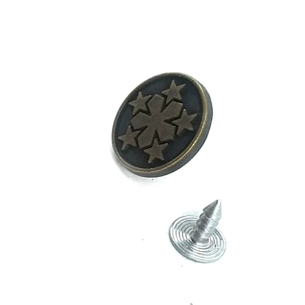 Yıldız Desenli Kot Düğmesi 17 mm - 28 Boy E 1378 Yıldız Desenli Kot Düğmesi 17 mm - 28 Boy E 1378