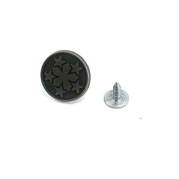 Yıldız Desenli Kot Düğmesi 17 mm - 28 Boy E 1378